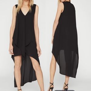 MaxAzria Tara Cascade Maxi Dress Asymmetrical XXS